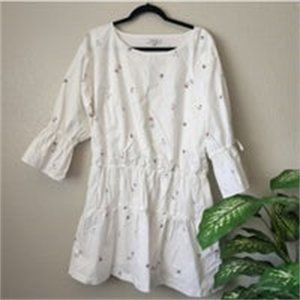 Stylish atmospheric layered white mini skirt Ladies XL